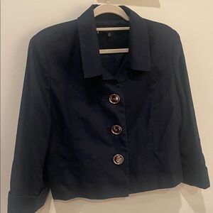 Anne Klein Midnight Blue Blazer with 3 silver buttons can be worn day or night